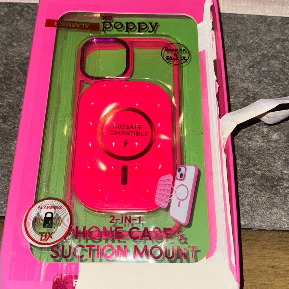 MagSafe Compatible Pink Phone Case & Suction Mount NWT - Picture 2 of 5
